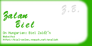 zalan biel business card